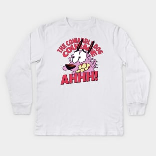 Cowardly - AHHH!! Kids Long Sleeve T-Shirt